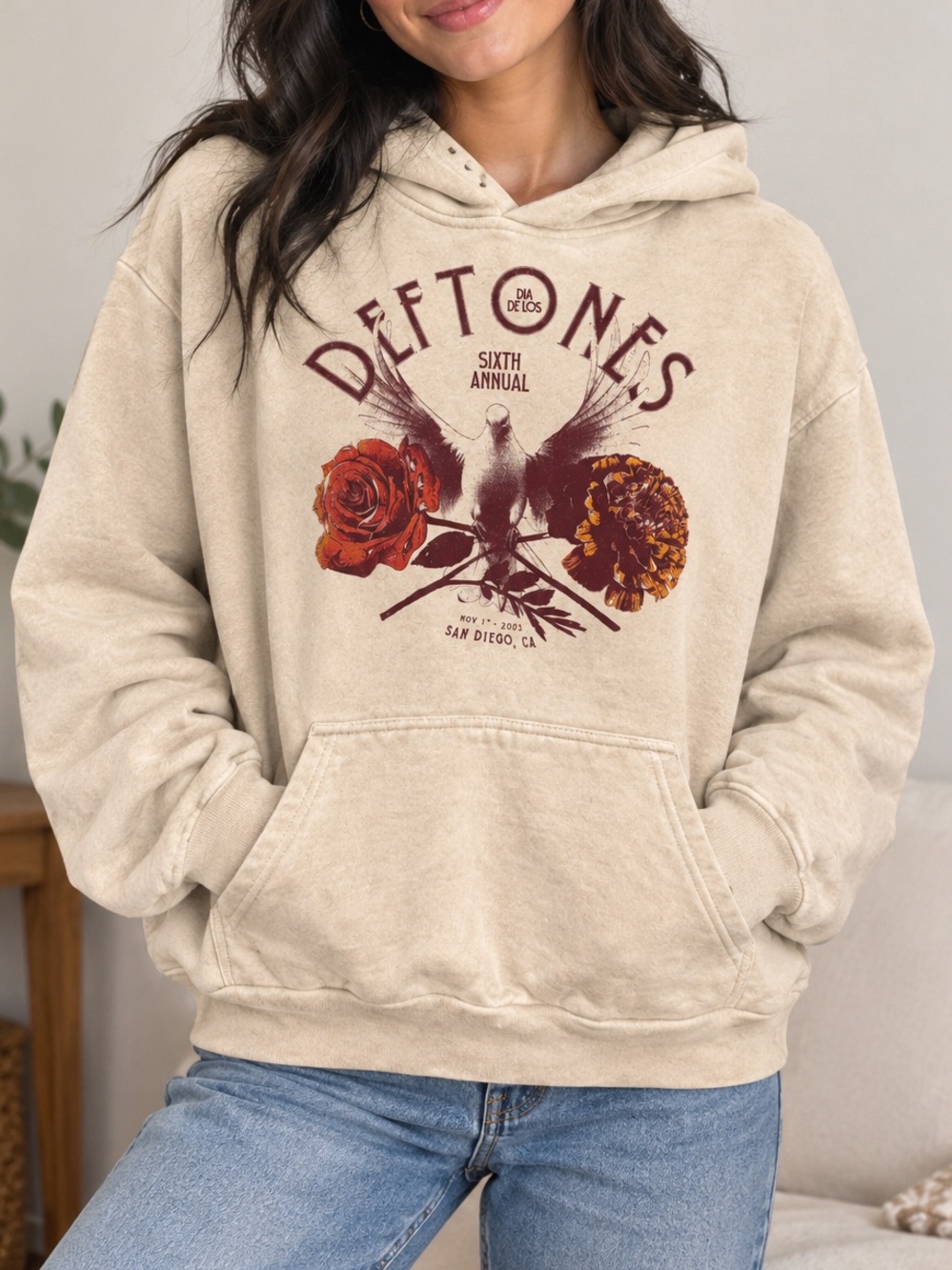 Deftones Cream Hoodie